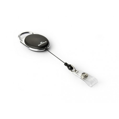 Durable BADGE REEL STYLE Bobina per badge Nero 10 pz (8324-01)