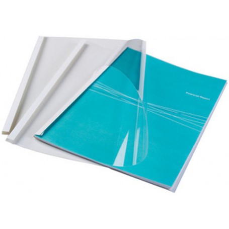 Fellowes 53154 cartellina A4 Plastica Trasparente, Bianco 100 pz (53154)