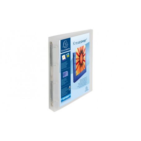 Exacompta 51568E raccoglitore ad anelli A4, A4+ Trasparente, Bianco (51568E)