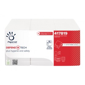 Papernet 417819 asciugamano di carta 200 fogli Cellulosa Bianco (417819)