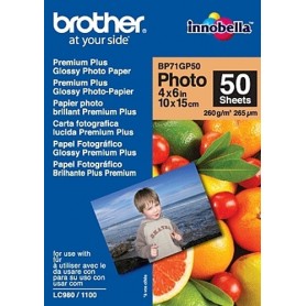 Brother BP71GP50 Premium Glossy Photo Paper carta fotografica Bianco (BP71GP50)