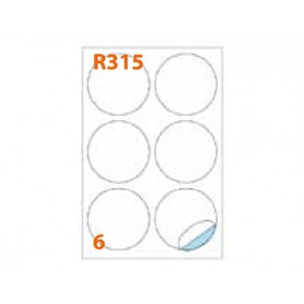 Markin 210R315 etichetta autoadesiva Cerchio Permanente Bianco 600 pz (210R315)