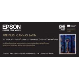 Epson Premium Canvas Satin, in rotoli da 111,8cm (44'') x 12,19m. (C13S041848)