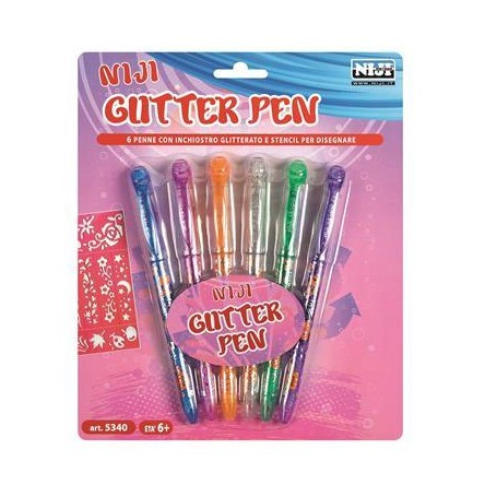 Niji 5340 penna gel Penna in gel con cappuccio Multicolore 6 pz (5340)
