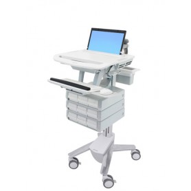 Ergotron StyleView Alluminio, Grigio, Bianco Computer portatile Carrello multimediale (SV43-1190-0)