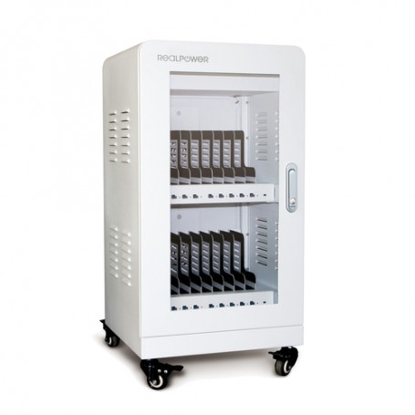 RealPower Power Station 20 Carrello per la gestione dei dispositivi portatili Bianco (306952)