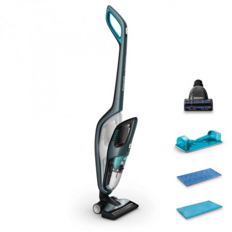 Philips PowerPro Aqua FC6409/01 scopa elettrica Senza sacchetto 0,6 L Blu, Verde (FC6409/01)