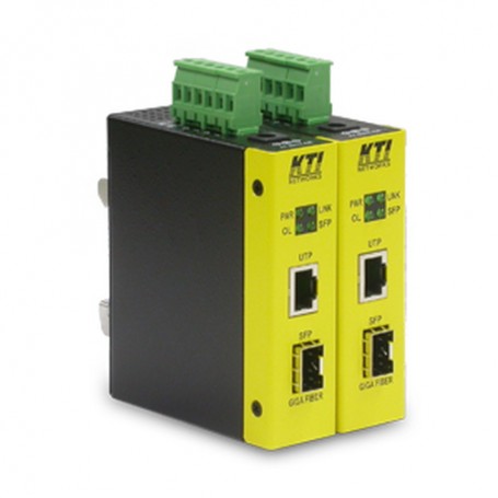 KTI Networks KCD-400 convertitore multimediale di rete 1000 Mbit/s 850 nm Modalità singola Nero, Giallo (KCD-400-SX)