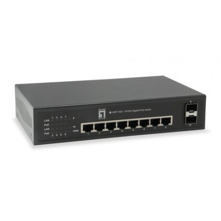 LevelOne GEP-1023W120 switch di rete Gigabit Ethernet (10/100/1000) Supporto Power over Ethernet (PoE) Nero (GEP-1023W120)