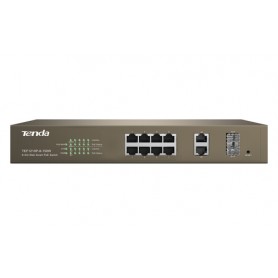 Tenda TEF1210P-8-150W switch di rete Fast Ethernet (10/100) Supporto Power over Ethernet (PoE) Grigio (TEF1210P-8-150W)