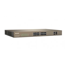 Tenda TEF1218P-16-250W switch di rete L2 Fast Ethernet (10/100) Supporto Power over Ethernet (PoE) Grigio (TEF1218P-16-250W)