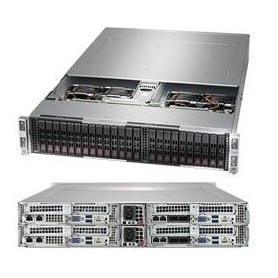 Supermicro A+ Server 2123BT-HTR Intel SoC Socket SP3 Armadio (2U) Nero (AS-2123BT-HTR)