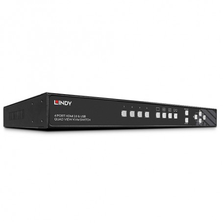 Lindy 32329 switch per keyboard-video-mouse (kvm) Montaggio rack Nero (32329)