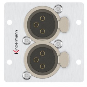 Kindermann 7444000579 presa energia 2 x XLR Alluminio (7444000579)