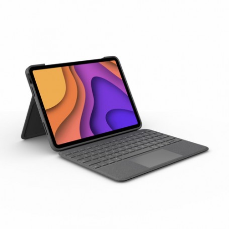 Logitech Folio Touch for iPad Air (4th generation) Grigio Smart Connector QWERTY Inglese britannico (920-009968)