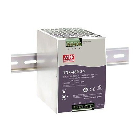 MEAN WELL TDR-480-24 adattatore e invertitore 480 W (TDR-480-24)