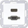 JUNG MA A 1173 WW presa energia HDMI + VGA Bianco (MAA1173WW)