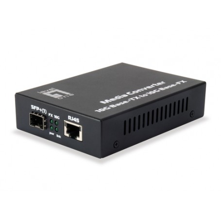 LevelOne GVT-0500 convertitore multimediale di rete 10000 Mbit/s Nero (GVT-0500)