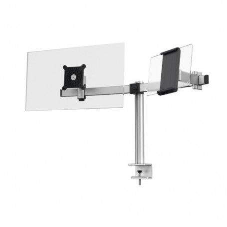 Durable 508723 supporto da tavolo per Tv a schermo piatto 86,4 cm (34") Morsa/Bullone di ancoraggio Argento (508723)