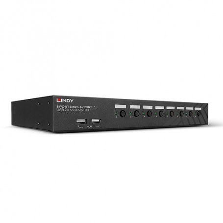 Lindy 39540 switch per keyboard-video-mouse (kvm) Montaggio rack Nero (39540)