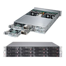 Supermicro 6027PR-HTTR Intel® C602 LGA 2011 (Socket R) Armadio (2U) Nero, Argento (SYS-6027PR-HTTR)