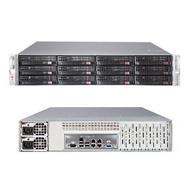 Supermicro SuperServer 6027R-E1CR12L Intel® C602J LGA 2011 (Socket R) Armadio (2U) Nero (SSG-6027R-E1CR12L)