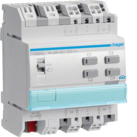 Hager TYA624C presa energia Grigio (TYA624C)