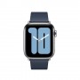 Apple MXPF2ZM/A accessorio indossabile intelligente Band Blu Pelle (MXPF2ZM/A)