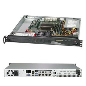 Supermicro SuperServer 5019C-M4L Intel C242 LGA 1151 (Presa H4) Rack (1U) Nero (SYS-5019C-M4L)