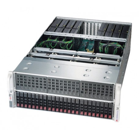 Supermicro 4028GR-TRT Intel® C612 LGA 2011 (Socket R) Armadio (4U) Nero (SYS-4028GR-TRT)