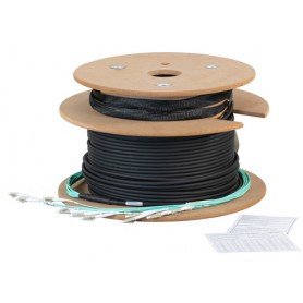 EFB Elektronik Trunkkabel U-DQ(ZN)BH 12G 50/125, LC/LC OM4 180m cavo a fibre ottiche 12x LC Nero, Blu (O8342L180OM4)