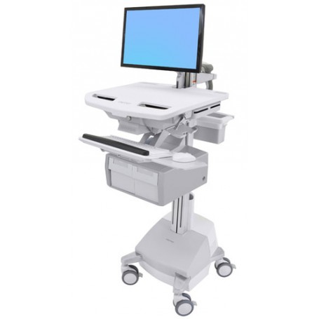 Ergotron SV44-12C1-C carrello e supporto multimediale Alluminio, Grigio, Bianco Pannello piatto Carrello multimedi (SV44-12C1-C)