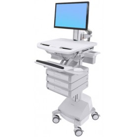 Ergotron SV44-1331-C carrello e supporto multimediale Alluminio, Grigio, Bianco Pannello piatto Carrello multimedi (SV44-1331-C)