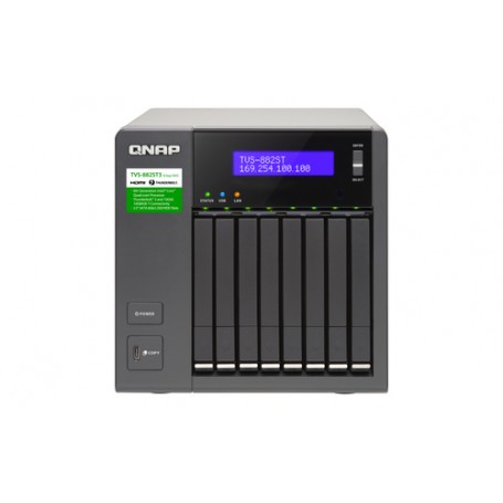 QNAP TVS-882ST3 NAS Tower Collegamento ethernet LAN Nero i7-6700HQ (TVS-882ST3-I7-16G)