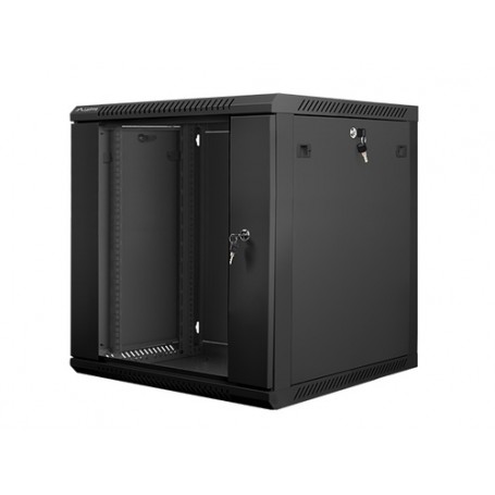 Lanberg WF01-6612-10B rack 12U Da parete Nero (WF01-6612-10B)