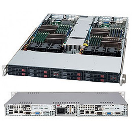 Supermicro CSE-809T-1200B computer case Basso profilo (Slimline - stilizzato) Nero 1200 W (CSE-809T-1200B)