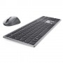 DELL KM7321W tastiera RF senza fili + Bluetooth QWERTY Nordic Grigio, Titanio (KM7321WGY-NOR)