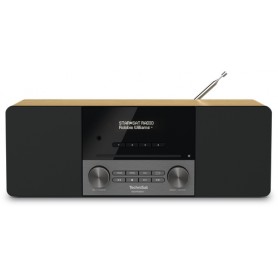 TechniSat DIGITRADIO 3 Personale Analogico e digitale Nero, Grigio, Legno (0003/3913)