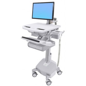 Ergotron SV44-12A2-C carrello e supporto multimediale Alluminio, Grigio, Bianco Pannello piatto Carrello multimedi (SV44-12A2-C)