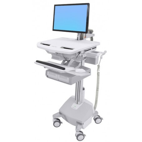 Ergotron SV44-12A2-C carrello e supporto multimediale Alluminio, Grigio, Bianco Pannello piatto Carrello multimedi (SV44-12A2-C)