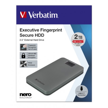 Verbatim 53653 disco rigido esterno 2000 GB Grigio (53653)