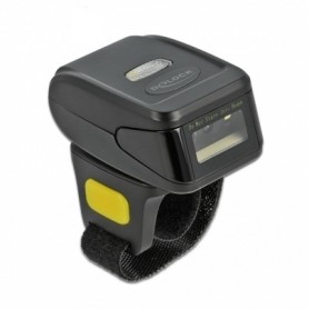 DeLOCK Ring Barcode Scanner 1D and 2D with 2.4 GHz or Bluetooth Lettore di codici a barre indossabile 1D/2D CMOS Nero (90508)