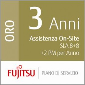 Fujitsu 3 Year Onsite Service, 8+8+2PM (U3-GOLD-LVP)