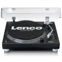 Lenco L-3809 Giradischi a trasmissione diretta Nero, Argento (L-3809BK)