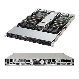 Supermicro 6018TR-T Intel® C612 LGA 2011 (Socket R) Rack (1U) Nero, Grigio (SYS-6018TR-T)