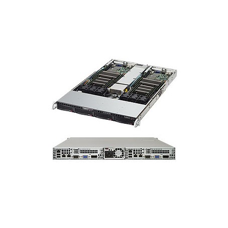 Supermicro 6018TR-T Intel® C612 LGA 2011 (Socket R) Rack (1U) Nero, Grigio (SYS-6018TR-T)