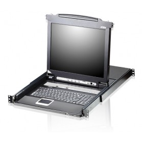 Aten CL5708N switch per keyboard-video-mouse (kvm) Montaggio rack Nero (CL5708N-ATA-2XK06DNG)