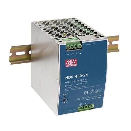MEAN WELL NDR-480-24 adattatore e invertitore 480 W (NDR-480-24)