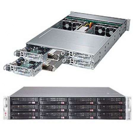 Supermicro SuperServer 6028TP-HC0FR Intel® C612 LGA 2011 (Socket R) Armadio (2U) Nero (SYS-6028TP-HC0FR)
