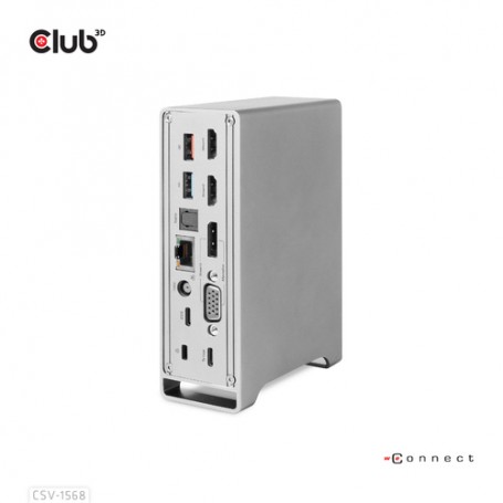 CLUB3D CSV-1568 replicatore di porte e docking station per notebook USB 3.2 Gen 2 (3.1 Gen 2) Type-C Metallico (CSV-1568)